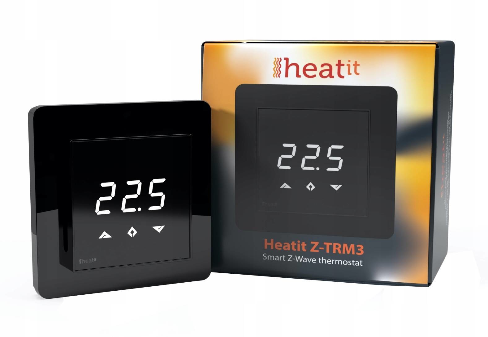 Фото - Терморегулятор Heatit Z-TRM3 termostat 16A  Z-wave (czarny)