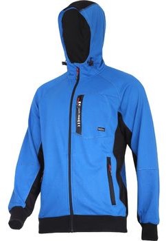 LAHTI PRO Bluza robocza z kapturem zapinana na suwak niebiesko-czarna rozmiar 2XL L4012705