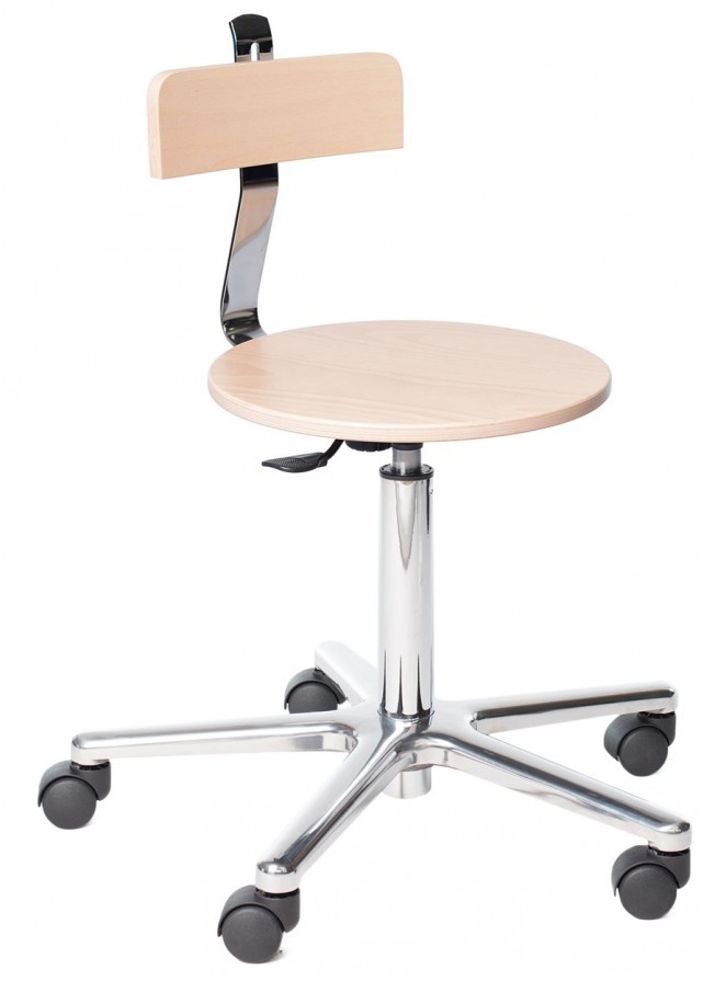 Prosedia taboret z oparciem drewniany Platinium WOOD oparcie