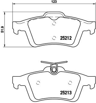 BREMBO Zestaw klocków hamulcowych, hamulce tarczowe P 24 148