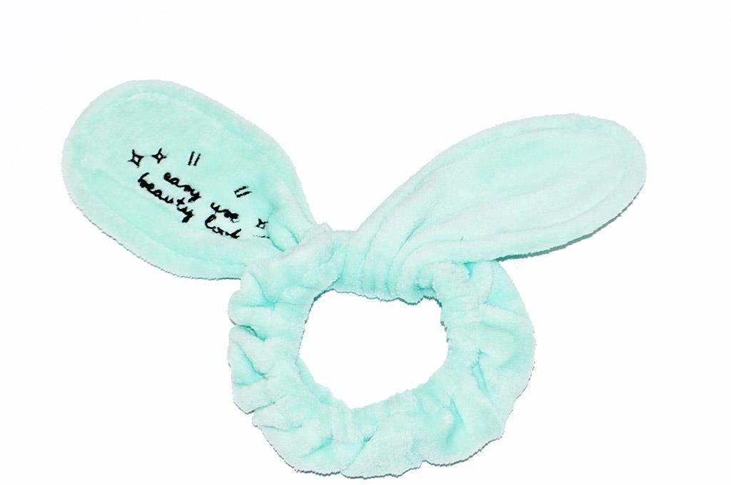 Dr. Mola Bunny Ears pluszowa opaska kosmetyczna królicze uszy Miętowa