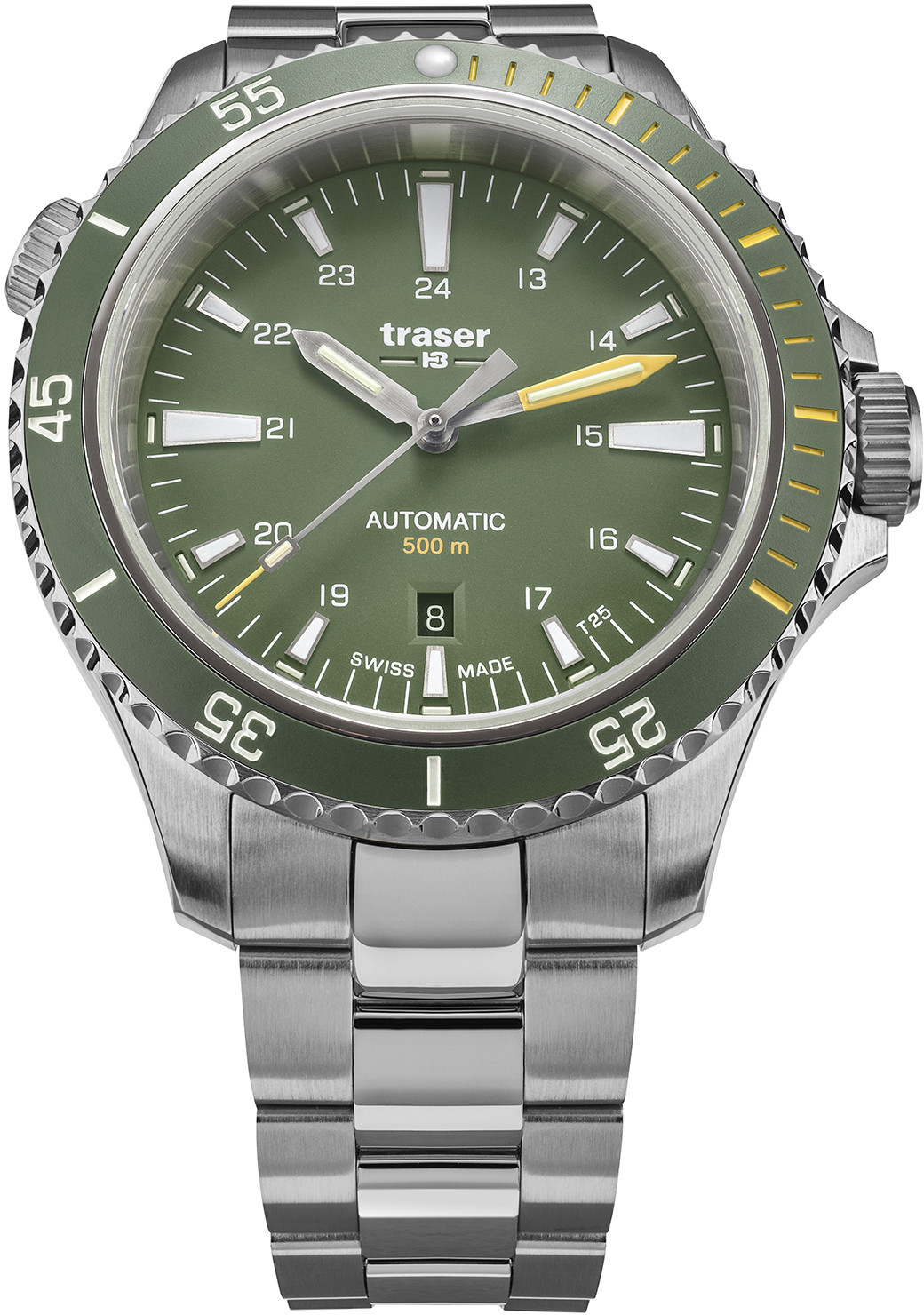 Traser Zegarek TS-110328 P67 SuperSub Diver Automatic Green T25 Stainless Steel -
