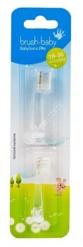 Brush-Baby końcówki do szczoteczki sonicznej BabySonic PRO 18 - 36 miesięcy (2 szt.)