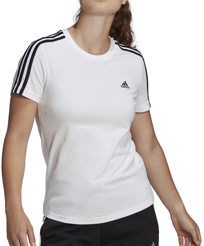 Adidas LOUNGEWEAR Essentials Slim 3-Stripes Tee > GL0783