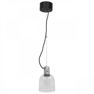 Luminex Banco 1749 lampa wisząca zwis 1x60W E27 czarna/transparentna