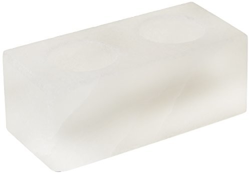 Himalaya Salt Dreams Salt Dreams 4041678004941 świecznik na świeczki typu tealight z kryształów soli himalajskiej monitora Twin Cube, biały Line 4041678004941