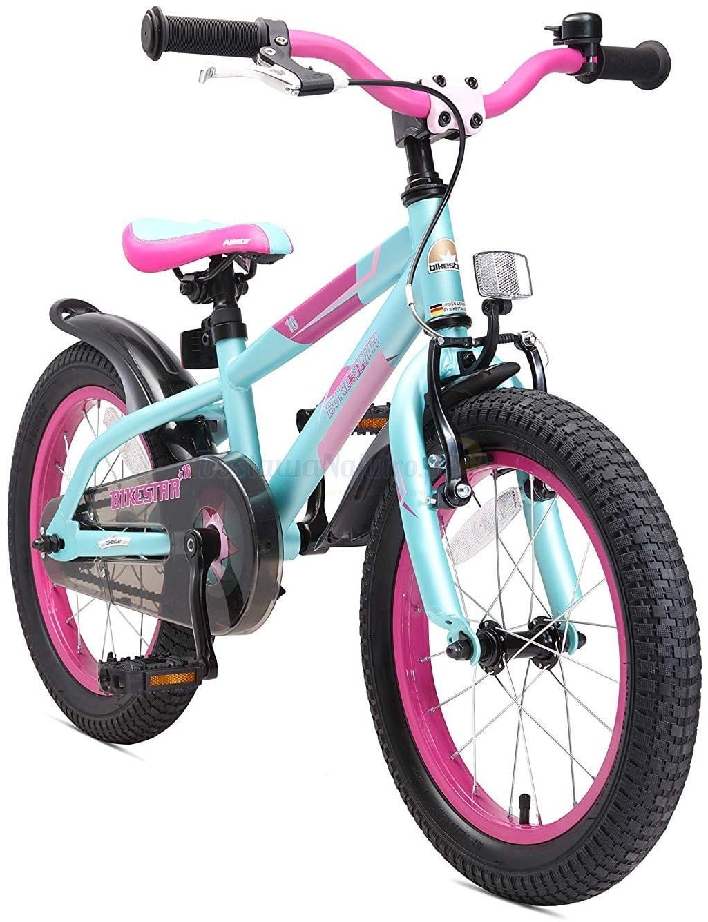 Фото - Велосипед BIKESTAR Rower górski dla dzieci 16" BIKE STAR GERMANY różowo turkusowy 
