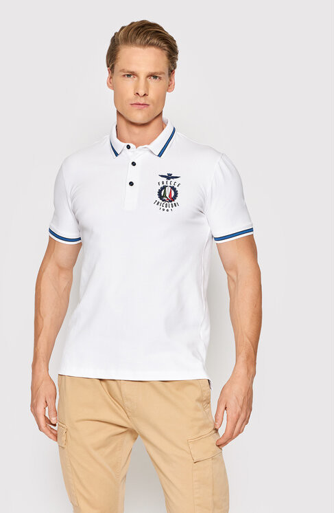 Aeronautica Militare Polo 221PO1599P191 Biały Slim Fit
