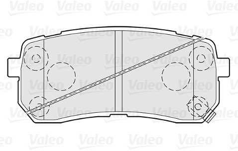 VALEO Zestaw klocków hamulcowych, hamulce tarczowe 301308
