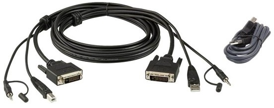 Zdjęcia - Kabel ATEN TANIA DOSTAWA ! - !   KVM 2L-7D02UDX2, [1X ZŁĄCZE MĘSKIE DVI-D, Z 