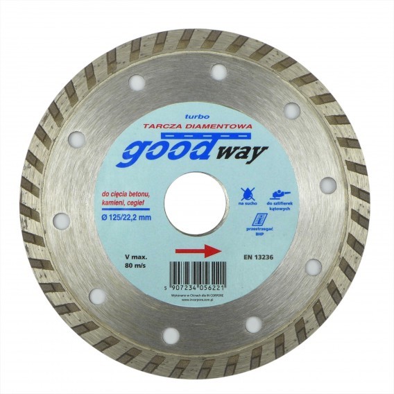 Tarcza diamentowa do cięcia Good Way turbo 125 mm