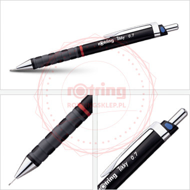 Rotring Ołówek automatyczny Rotring Tikky III CC 0,7 czarny korpus - 1904696