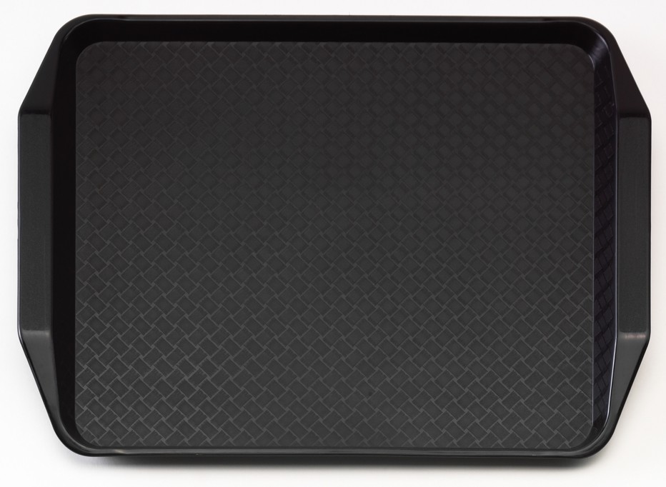 Cambro Taca prostokątna z profilowanymi uchwytami 430 x 300 mm, czarna | Fast Food 1217FFH-110