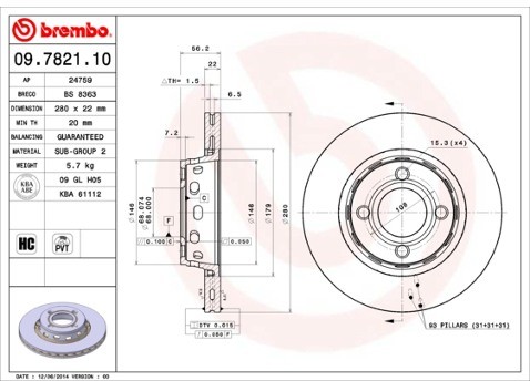 BREMBO 09.7821.10