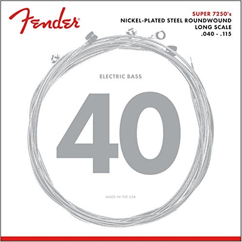 Fender 073-7250-453 5-strunowe super Bass 7250-5L niklowana stal Long Scale Bass struny 0737250453