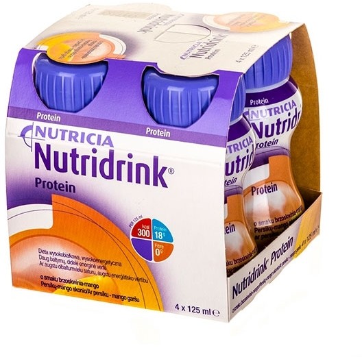 Nutrica Nutridrink Protein o smaku brzoskwinia-mango 4x125ml