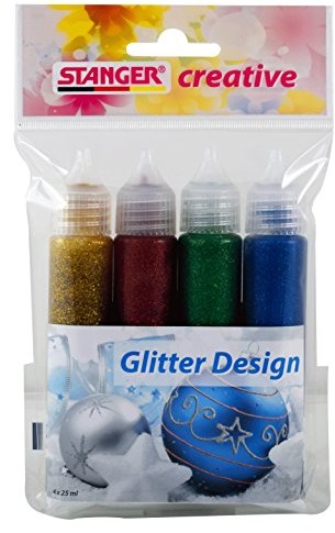 Stanger stanger 960032 Glitter wzornictwo Perle Maker, zestaw-elementowy, PB, złoty/czerwony/zielony/niebieski