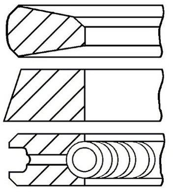 GOETZE Zestaw pierścieni tłoka 08-785207-00