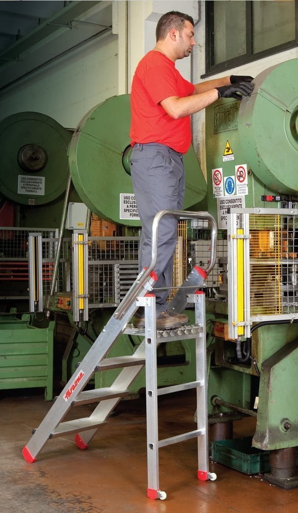 Faraone 996 99675080 Drabina magazynowa 2 stopniowa wysokość robocza 2,25m) 75080-uniw