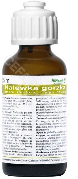 Herbapol KRAKÓW Tinctura amara 35 g nalewka gorzka Kraków |  OD 199 PLN!