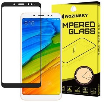 Wozinsky Super Wytrzymałe Szkło Hartowane Full Glue Na Cały Ekran Z Ramką Case Friendly Xiaomi Redmi Note 5 dual Camera) Redmi Note 5 Pro Czarny