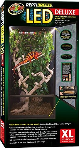 Zoo Med zoomed NT-17E reptib reeze Deluxe 61 x 61 x 122 cm  gazą alumnium-terrarium wraz z oświetleniem LED 976889