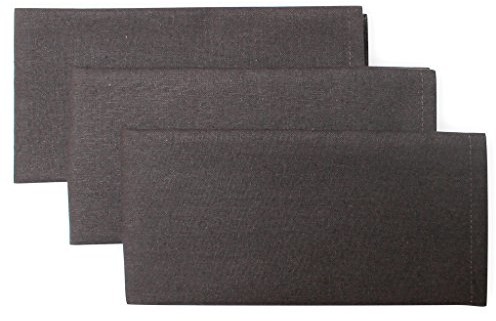 Soleil d'ocre 3 serwetki bawełna Panama antracyt 838542