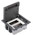 Kontakt CONNECT Puszka podłogowa S500 2-modułowa 4x K45 gł 70mm szary Simon Connect 52050002-035