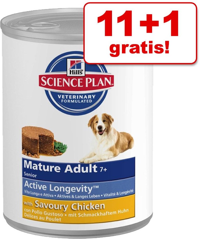 Hill's Science Plan Korzystny zestaw Hill's Canine, 12 x 370 g - Adult, Wołowina