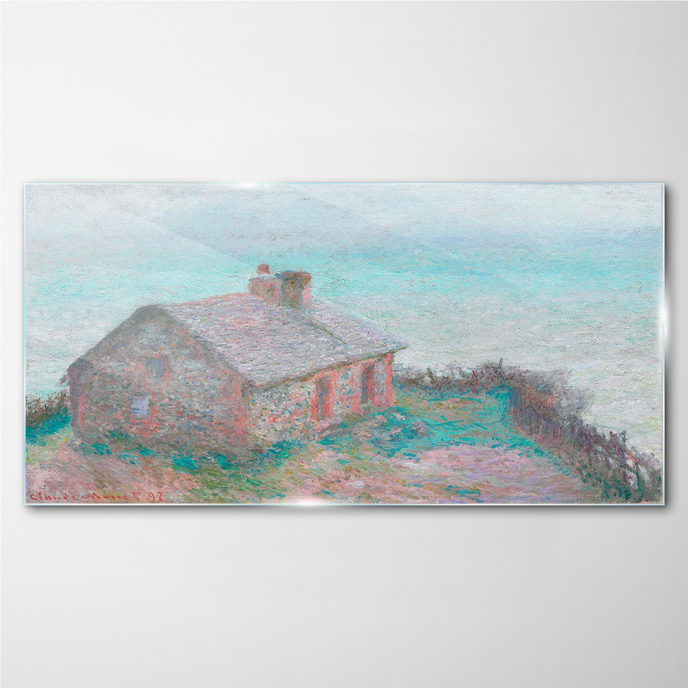 PL Coloray Obraz Szklany Dom Wzgórze Monet 100x50cm