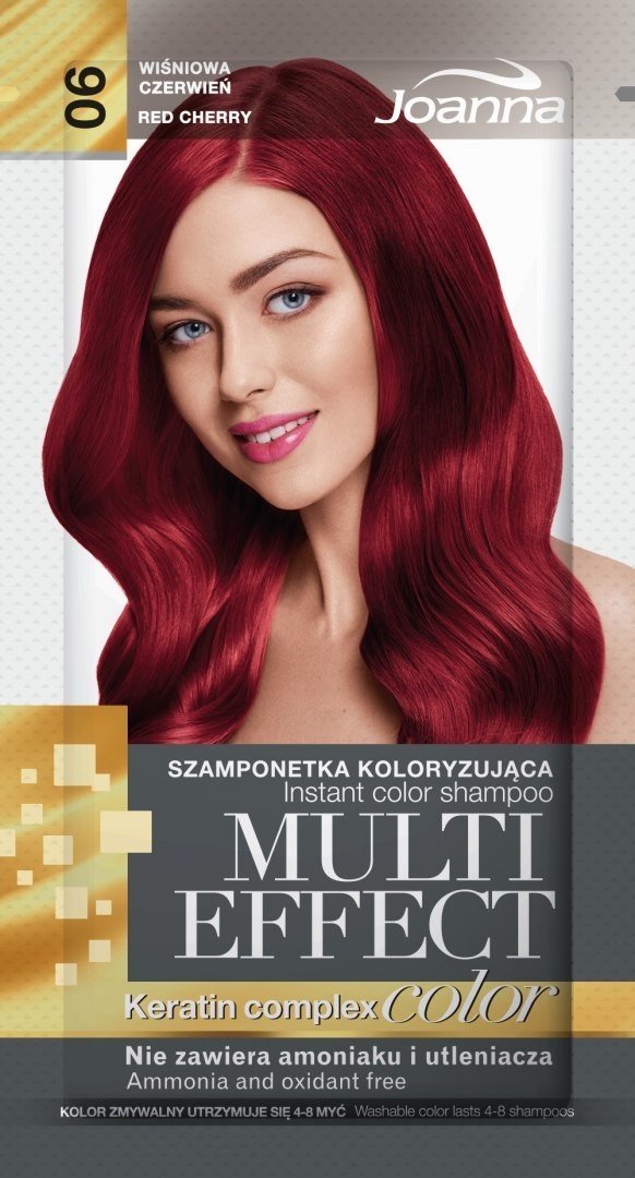Joanna Multi Effect Color Keratin Complex Szamponetka 06 Wiśniowa Czerwień 35g 73996