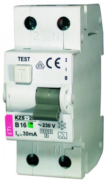 LEGRAND różnicowo - nadprądowy dwubiegunowy 10A char. B typ AC 30mA KZS-2M 002173102 ETI Polam