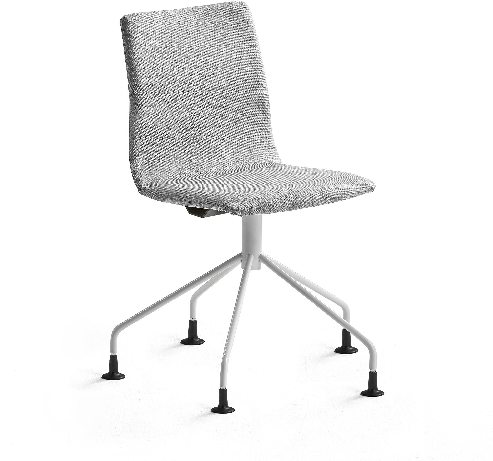 AJ Produkty Krzesło konferencyjne OTTAWA, nogi pająka, tkanina, srebrno szary, biały