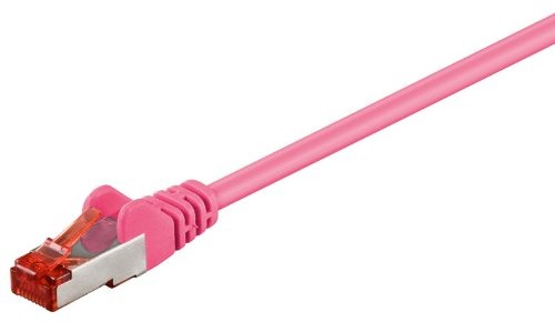 Wentronic Cat6 SSTP kabel sieciowy (2 X RJ45, 2 m) Magenta 4040849944376