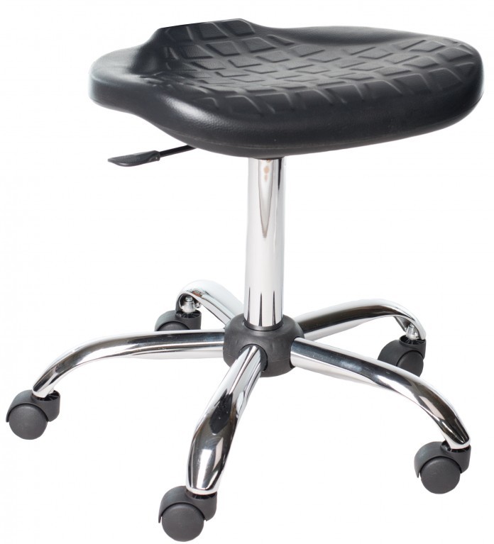 Prosedia taboret regulowany Silver FLAT TULIP czarny