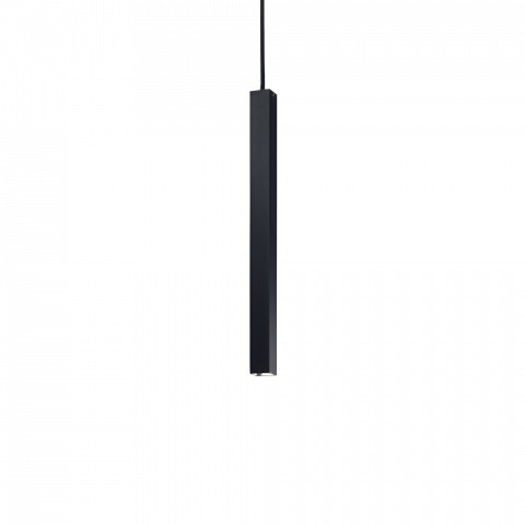 Ideal Lux Lampa wisząca Ultrathin SP1 Small Square 194202 nowoczesna oprawa w kolorze czarnym 194202