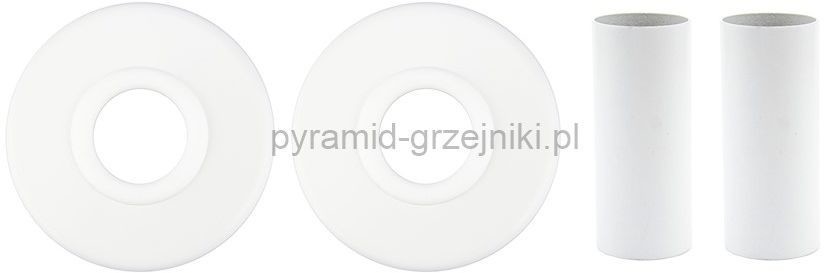 Vario Term Zestaw maskujący rozety pojedyncze + tuleje - biały mat ZMR121U