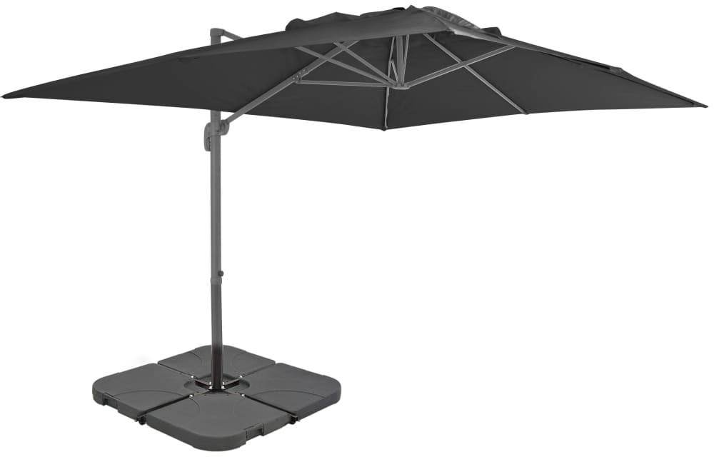 vidaXL Parasol ogrodowy z przenośną podstawą, antracytowy