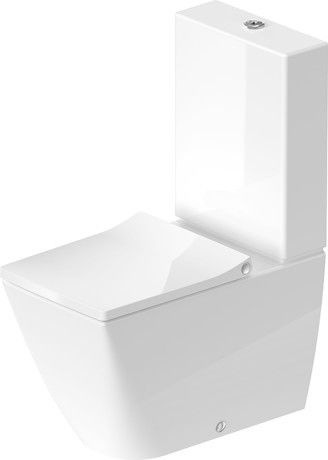 Zdjęcia - Miska i kompakt WC Duravit Viu Toaleta WC kompaktowa 37x65 cm Rimless bez kołnierza biała z p 