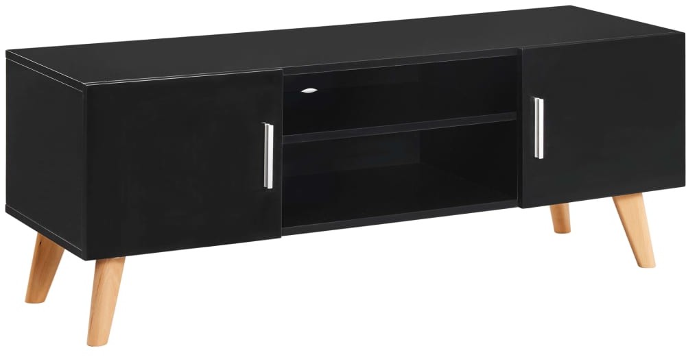 vidaXL Szafka pod TV, czarna, 120 x 40 x 46 cm, MDF
