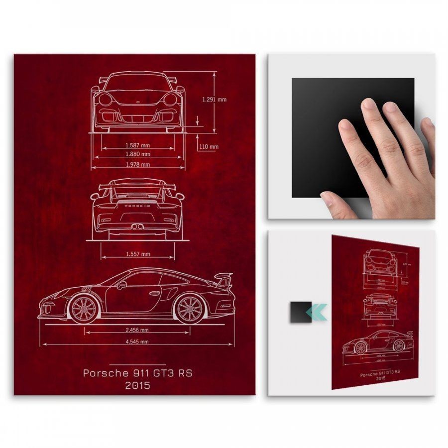 Pix4home Plakat metalowy Porsche 911 GT3 RS Projekt Scarlet M POS-M-02518