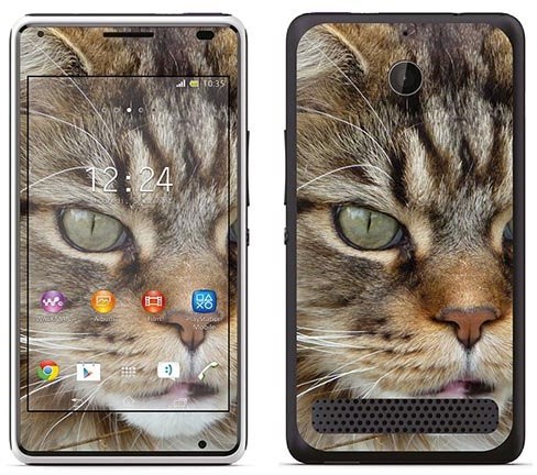 Sony Royal Sticker Royal tatuaż ścienny RS. 74129 samoprzylepny do Xperia E1 z motywem Mistigri RS.74129