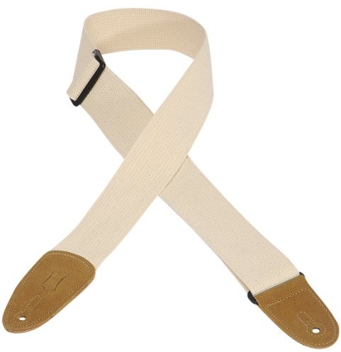 Levy's Levy's 5 cm bawełna ze skórzanymi końcówkami - naturalna MC8-NAT