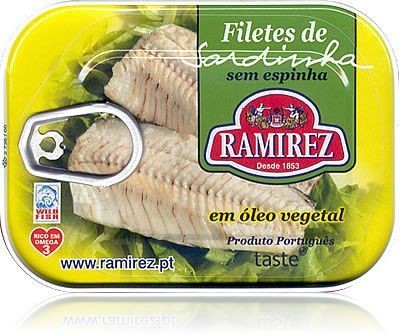 Ramirez Filety z sardynek portugalskich w oleju roślinnym Ramirez 100g