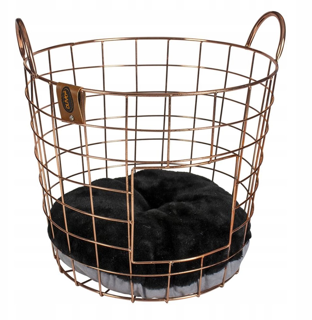 Duvo+ Legowisko kosz dla psa Metalowy Złoty