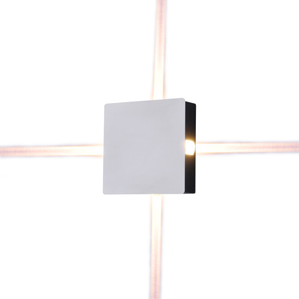 V-tac kinkiet zewnętrzny LED VT-704 4W 4000K 440lm IP65 kwadrat biały SKU 8210