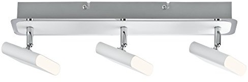Paulmann 66636 Spotlight Launcher 3 X 4,5 W Biały/Chrom 230 V szczotkowanego metalu 666.36 lampa sufitowa lampa LED reflektor lampa sufitowa 66636