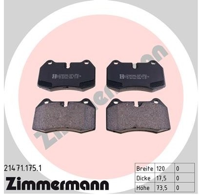 ZIMMERMANN Klocki hamulcowe - komplet 21471.175.1