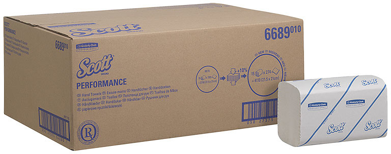 Kimberly-Clark Ręcznik papierowy ZZ 4410 szt Kimberly Clark SCOTT makulatura biały 6689