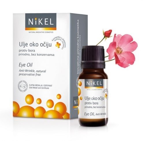 NiKEL Olejek z kwiatów Dzikiej Róży i Passiflora pod oczy niwelujący zmarszczki, rozjaśniający cienie, 100% naturalny, 10ml NIK08721 [2346386]